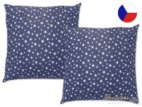 Bavlněný dekorační polštář 50x50 Hvězdy modré