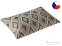 Luxusní damaškový povlak na polštář 40x60 MAXIMA PRIMAVERA Geometrie šedožlutá