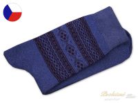 Pánské froté ponožky 43/45 Norský vzor modré