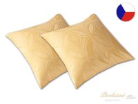 Damaškový dekorační polštářek 40x40 EXCELLENT EVELYN Zrcadlení zlatá