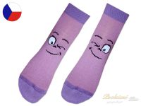 Dětské kotníkové ponožky Rotex 32/34 Oči na fialové