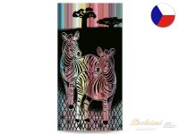 Tmavý ručník 55x100 ZARA 450g Africké léto Zebra