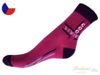 Rotex bavlněné ponožky 32/34 COOL STYLE tmavě růžové