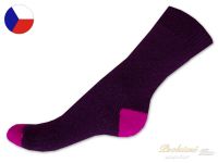 Rotex teplé ponožky TELEVIZORKY 37/38 tmavě fialové