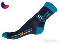 Rotex bavlněné ponožky 32/34 COOL STYLE tmavě modrý melír