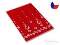 Malý vánoční ručník 35x50 Norský vzor červenobílá