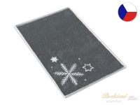 Malý vánoční ručník ZOE 32x50 Ledová hvězda tmavá šedá