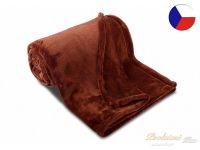 Luxusní mikroplyšová deka ME UNI SLEEP 150x200 Tmavě hnědá 300g